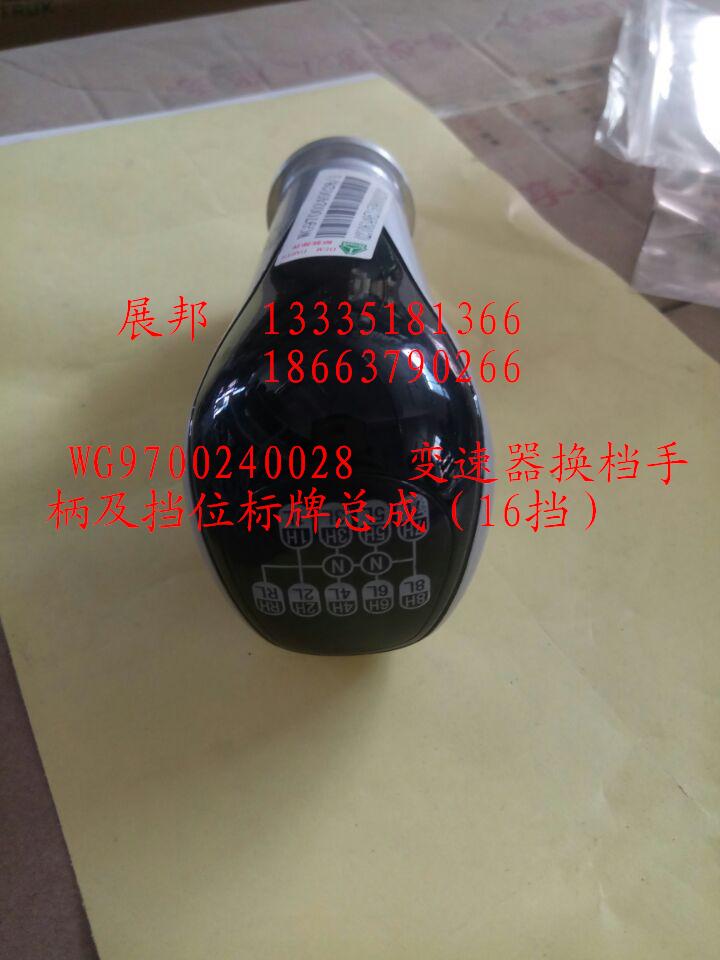 WG9700240028,變速器換擋手柄及擋位標(biāo)牌總成（16擋）,濟(jì)南冠澤卡車配件營(yíng)銷中心