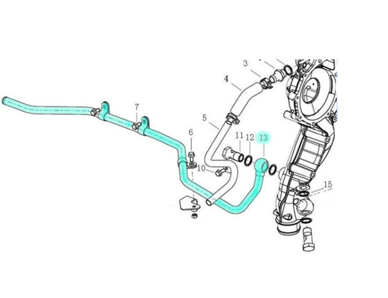 202V09702-5014,Carburetor return pipe,濟(jì)南向前汽車(chē)配件有限公司