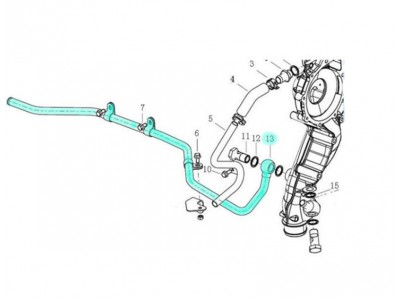 202V09702-5014,Carburetor return pipe,濟(jì)南向前汽車(chē)配件有限公司