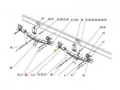 BZ29771030,Leaf spring pin,濟(jì)南向前汽車配件有限公司