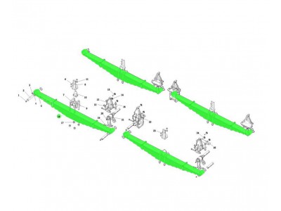 DZ97319690918  前鋼板彈簧總成,Front leaf spring assembly,濟南向前汽車配件有限公司