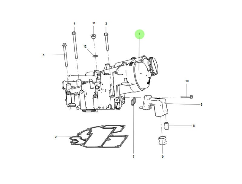 201V05005-3001 機(jī)油散熱器殼,Oil radiator housing,濟(jì)南向前汽車配件有限公司