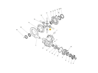 710W35107-0041 差速器行星輪軸,Differential cross shaft,濟南向前汽車配件有限公司